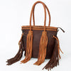 ADBGD147 American Darling Western Leather Tote Bag - Handcrafted Fringed Tassel Purse