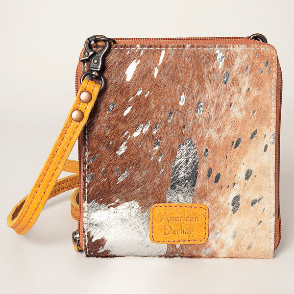 ADBG820 American Darling Handcrafted Leather Cross body Bag with Hair-On Cowhide