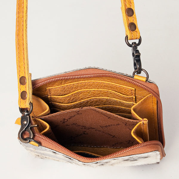 ADBG820 American Darling Handcrafted Leather Cross body Bag with Hair-On Cowhide