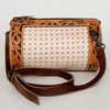 ADBG777 American Darling Hand Tooled Western Leather Duffel Bag - Floral Carved Travel Bag