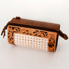 ADBG777 American Darling Hand Tooled Western Leather Duffel Bag - Floral Carved Travel Bag