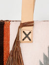 ADBG575 American Darling Western Woven Saddle Blanket & Tooled Leather Fringe Bag