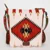 ADBG905 American Darling Handcrafted Hand Tooled Leather Saddle Blanket Cross body Bag