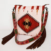ADBG905 American Darling Handcrafted Hand Tooled Leather Saddle Blanket Cross body Bag