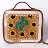 ADBGA300 American Darling Western Hand Tooled Leather Hair-On Cowhide Jewelry Case