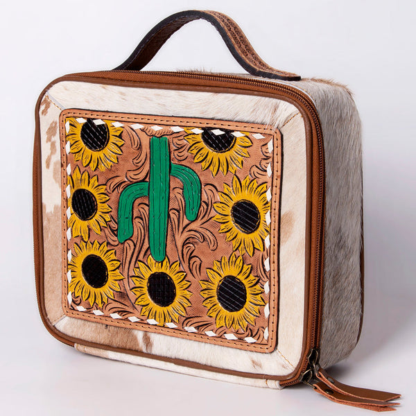 ADBGA300 American Darling Western Hand Tooled Leather Hair-On Cowhide Jewelry Case