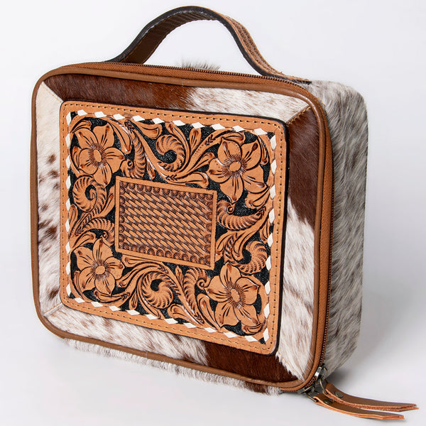 ADBGA300 American Darling Western Hand Tooled Leather Hair-On Cowhide Jewelry Case