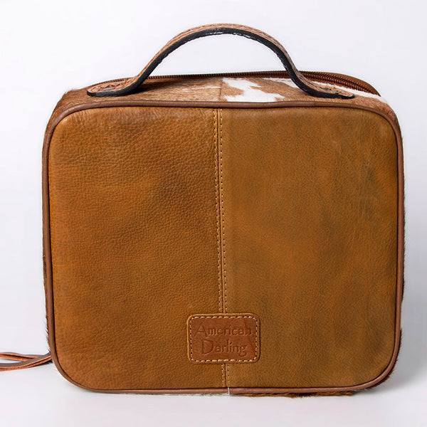 ADBGA300 American Darling Western Hand Tooled Leather Hair-On Cowhide Jewelry Case
