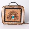 ADBGA300 American Darling Western Hand Tooled Leather Hair-On Cowhide Jewelry Case