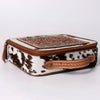 ADBGA300 American Darling Western Hand Tooled Leather Hair-On Cowhide Jewelry Case