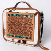 ADBGA300 American Darling Western Hand Tooled Leather Hair-On Cowhide Jewelry Case
