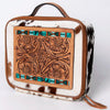 ADBGA300 American Darling Western Hand Tooled Leather Hair-On Cowhide Jewelry Case