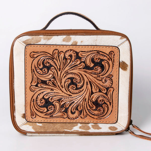 ADBGA300 American Darling Western Hand Tooled Leather Hair-On Cowhide Jewelry Case