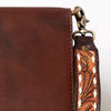 ADBGA161 American Darling Tooled Leather Messenger Bag Brown Fringe Western Shoulder Purse