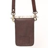 ADBGF110 Western Cellphone Holder - Genuine Leather Bag with Hair-On Hide & Tooling