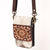ADBGF110 Western Cellphone Holder - Genuine Leather Bag with Hair-On Hide & Tooling