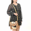 LC-ADBGZ651 Hand-Tooled Leather and Cowhide Crossbody Bag - Western Cowgirl Shoulder Purse