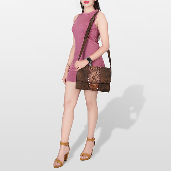 LC-ADBGZ662 Crossbody Genuine Western Leather Women Bag