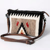 ADBG1001 American Darling Handwoven Saddle Blanket Western Crossbody Bag Genuine Leather