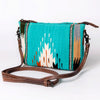 ADBG1001 American Darling Handwoven Saddle Blanket Western Crossbody Bag Genuine Leather