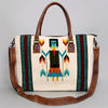 ADBG1002 American Darling Handwoven Saddle Blanket Western Tote Bag Leather Strap
