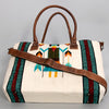 ADBG1002 American Darling Handwoven Saddle Blanket Western Tote Bag Leather Strap