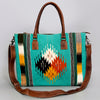 ADBG1002 American Darling Handwoven Saddle Blanket Western Tote Bag Leather Strap