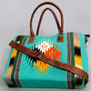ADBG1002 American Darling Handwoven Saddle Blanket Western Tote Bag Leather Strap