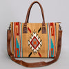 ADBG1002 American Darling Handwoven Saddle Blanket Western Tote Bag Leather Strap