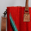 ADBG1002 American Darling Handwoven Saddle Blanket Western Tote Bag Leather Strap