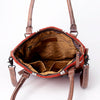 ADBG1003 American Darling Handwoven Saddle Blanket Western Tote Bag Genuine Leather Straps