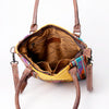ADBG1003 American Darling Handwoven Saddle Blanket Western Tote Bag Genuine Leather Straps