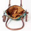 ADBG1004 American Darling Western Saddle Blanket Tote Bag Genuine Leather Trim