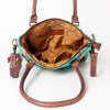ADBG1004 American Darling Western Saddle Blanket Tote Bag Genuine Leather Trim