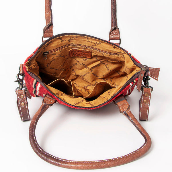 ADBG1004 American Darling Western Saddle Blanket Tote Bag Genuine Leather Trim