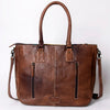 ADBG1005 American Darling Handwoven Saddle Blanket Tote Bag Genuine Leather Trim