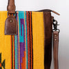 ADBG1005 American Darling Handwoven Saddle Blanket Tote Bag Genuine Leather Trim