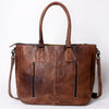 ADBG1005 American Darling Handwoven Saddle Blanket Tote Bag Genuine Leather Trim