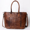 ADBG1005 American Darling Handwoven Saddle Blanket Tote Bag Genuine Leather Trim