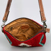 ADBG1006 American Darling Handwoven Saddle Blanket Large Crossbody Bag Genuine Leather