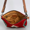 ADBG1006 American Darling Handwoven Saddle Blanket Large Crossbody Bag Genuine Leather