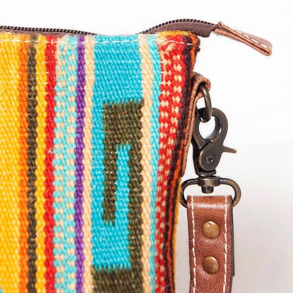 ADBG1006 American Darling Handwoven Saddle Blanket Large Crossbody Bag Genuine Leather