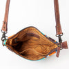 ADBG1006 American Darling Handwoven Saddle Blanket Large Crossbody Bag Genuine Leather