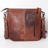ADBG1007 American Darling Handwoven Saddle Blanket Fringe Crossbody Bag Genuine Leather