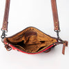 ADBG1007 American Darling Handwoven Saddle Blanket Fringe Crossbody Bag Genuine Leather