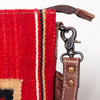 ADBG1007 American Darling Handwoven Saddle Blanket Fringe Crossbody Bag Genuine Leather
