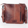 ADBG1007 American Darling Handwoven Saddle Blanket Fringe Crossbody Bag Genuine Leather