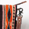 ADBG1007 American Darling Handwoven Saddle Blanket Fringe Crossbody Bag Genuine Leather