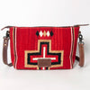 ADBG1008 American Darling Handwoven Saddle Blanket Crossbody Bag Genuine Leather Trim