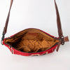 ADBG1008 American Darling Handwoven Saddle Blanket Crossbody Bag Genuine Leather Trim